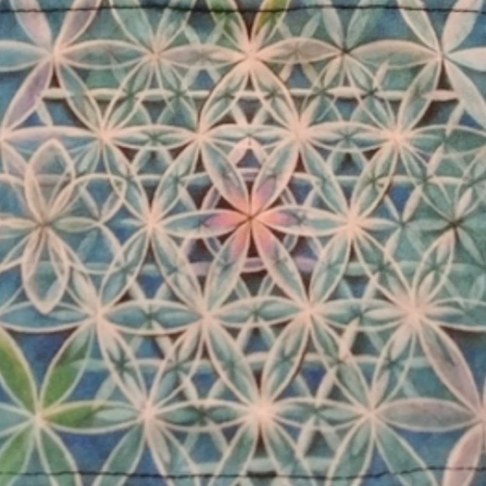 ⚛️🪬🔮 Sacred Geometry Headband Flower of Life crystaleyez gorgeous mask NWOT